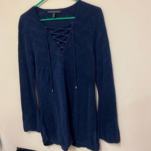 White House Black Market LS tunic style top